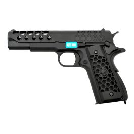 WE Hex Cut 1911 Black 6mm Airsoft GBB Pistol RIF