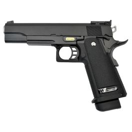 WE Hi-Capa 5.1 Black 6mm Airsoft Gas Blow Back Pistol RIF