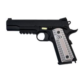 WE Colt 1911 M45A1 Black 6mm Airsoft Gas Blow Back Pistol RIF GBB