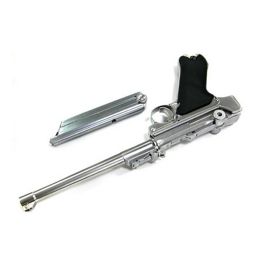 WE P08 8 Inch Silver Airsoft Pistol