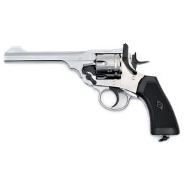 Webley MKVI Service Revolver Silver Finish .177 BB Co2 Air Pistol Discontinued