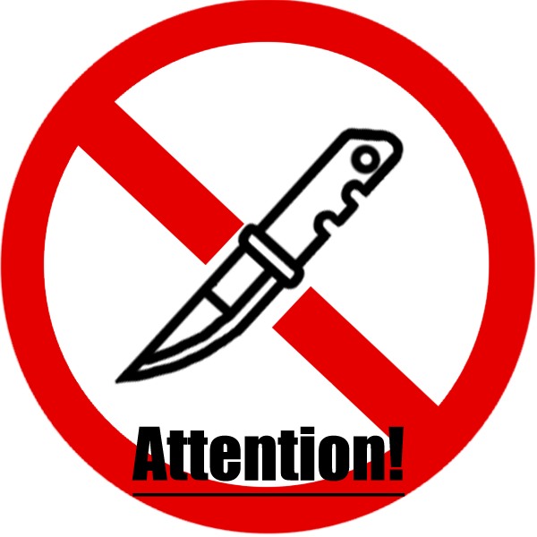 Prohibited knife image