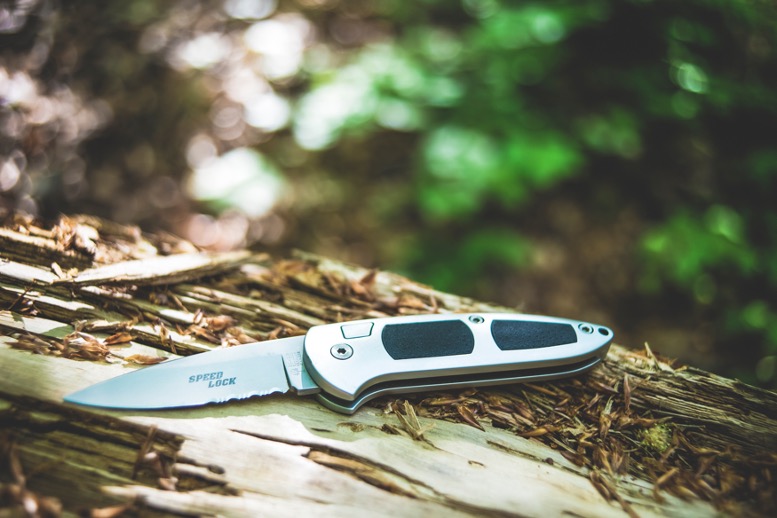 A knife on some wood