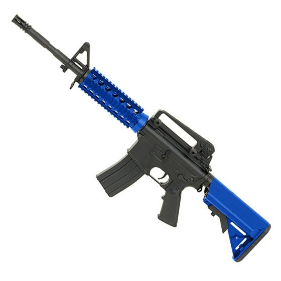 A two tone blue and black Cyma rifle
