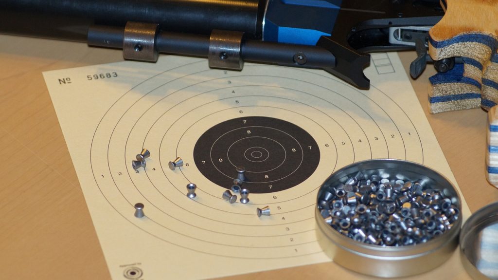 Air gun ammo and a target