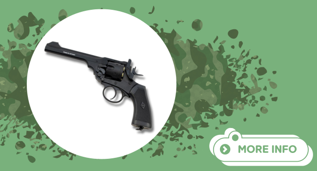 Webley MKVI Service Revolver Black .22 Pellet Co2 Air Pistol