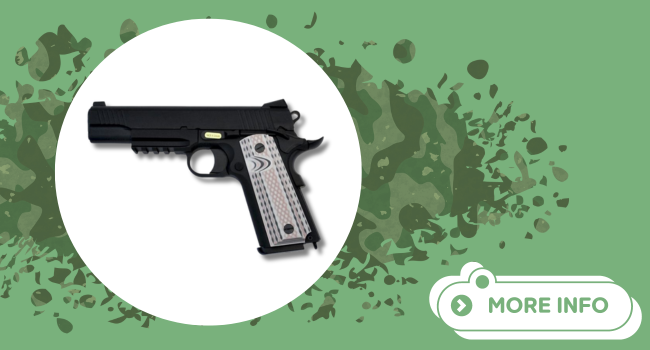 WE Colt 1911 M45A1 Black 6mm Airsoft Gas Blow Back Pistol RIF GBB