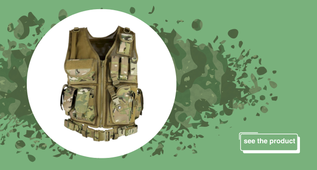 A tactical vest available to buy at Surplus Store