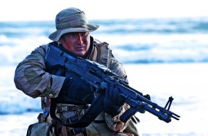 Marine with M60 - airsoft gun version available at Surplus Store