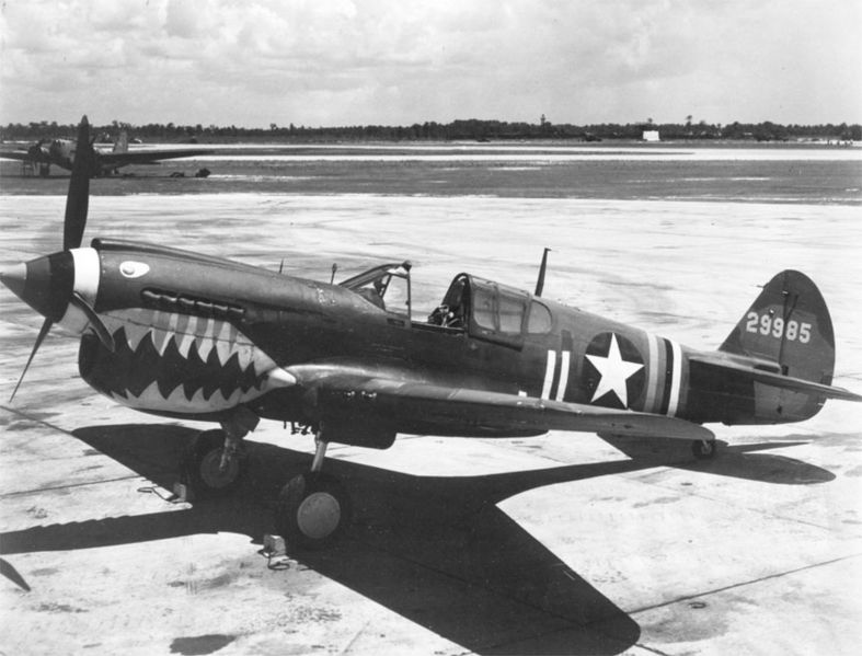 P-40 Fighter Plane like the ones used in defence of Pearl Harbor