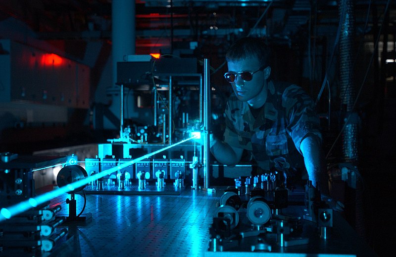 Laser Test by U.S. Military Personnel