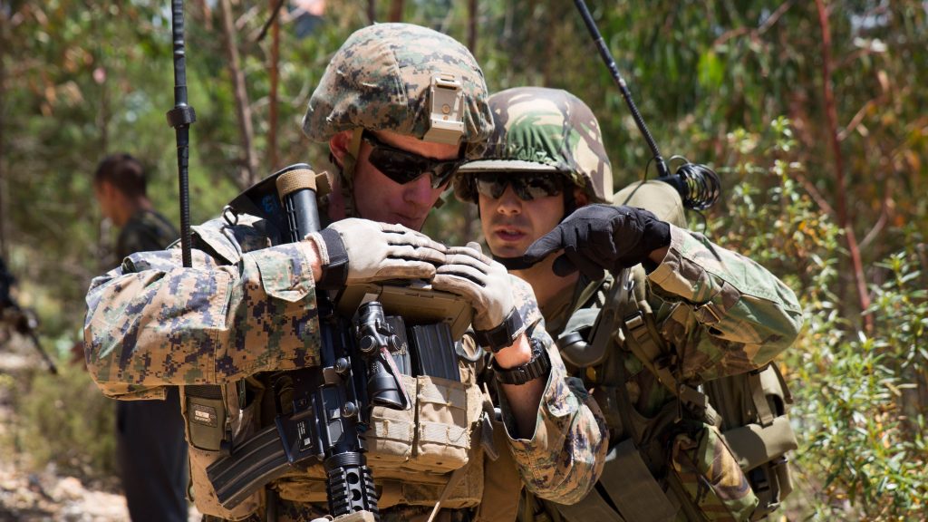 Squad leader giving instructions