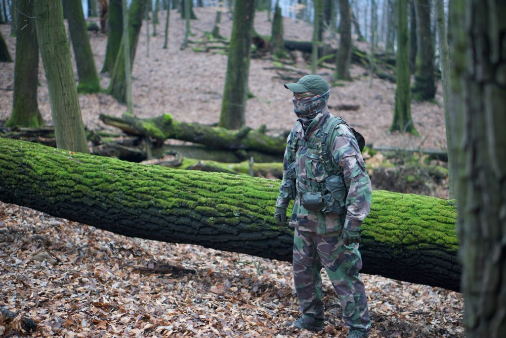 Man on an airsoft field