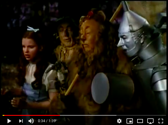 Scarecrow with gun in the Wizard of Oz