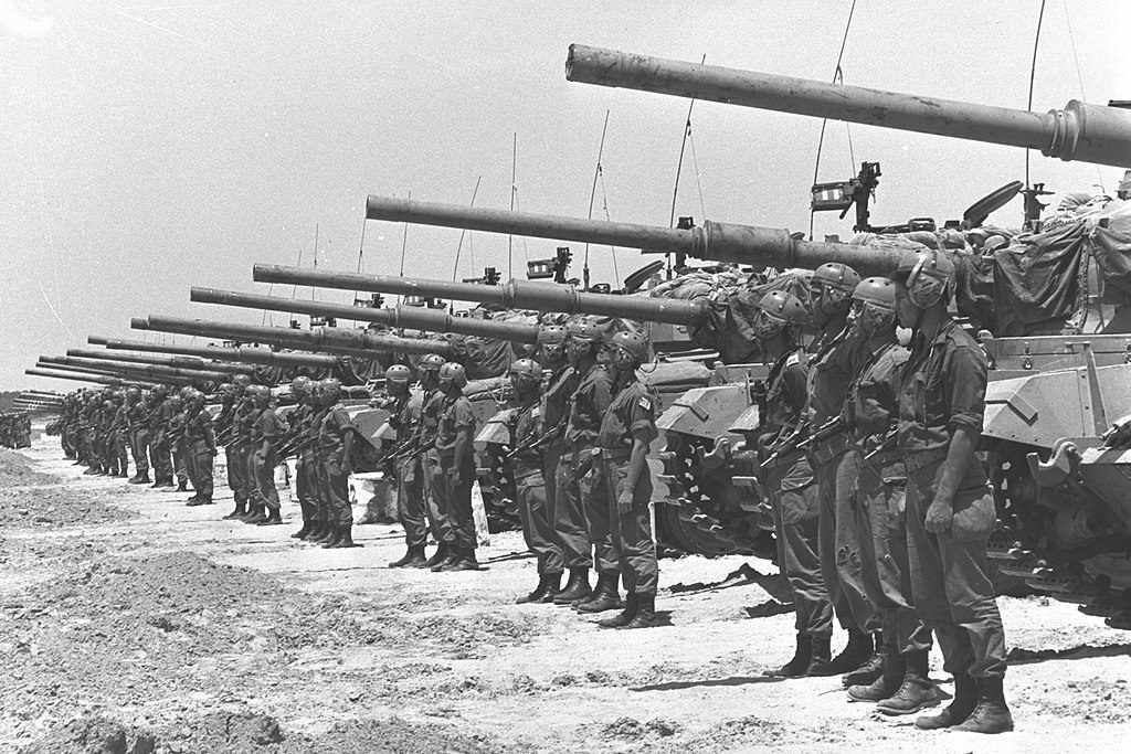 An Israeli armored unit of Centurion tanks 