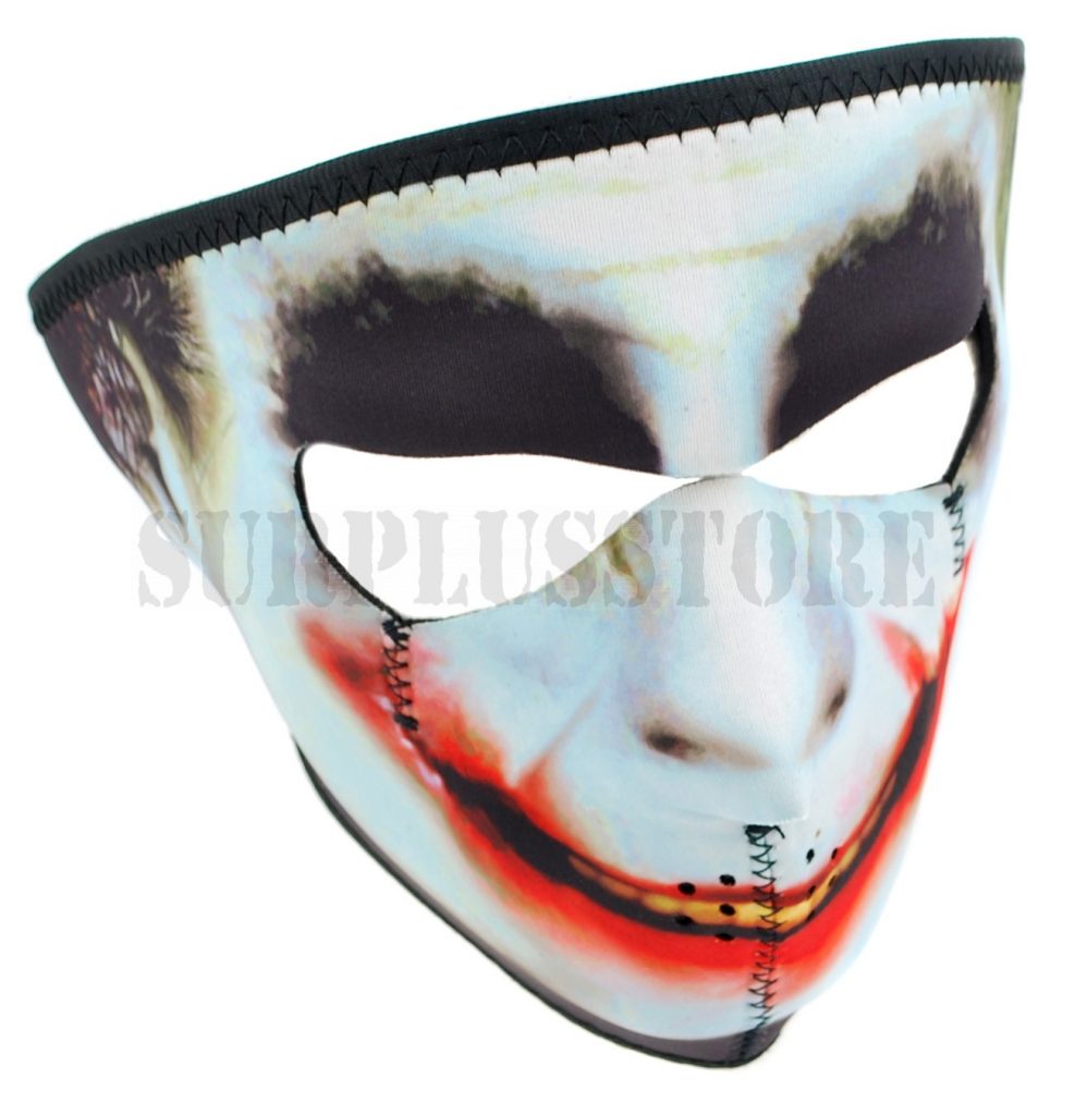 Neoprene mask with Joker design